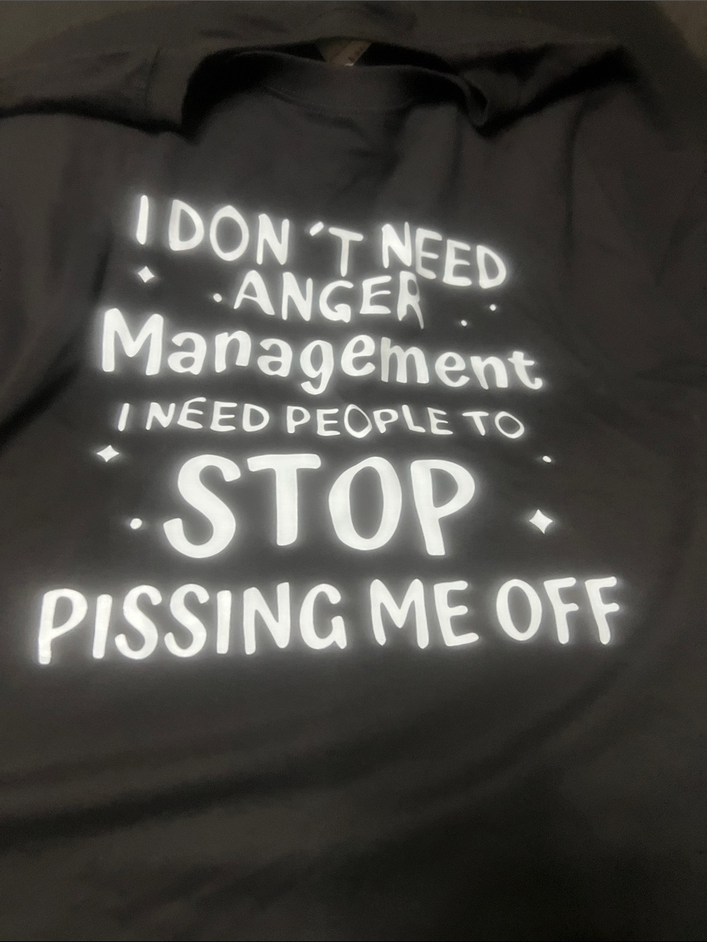 Source Unknown Black Short Sleeve Shirt with White Graphic Text